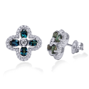 white gold earrings with alexandrite & diamonds (copy)