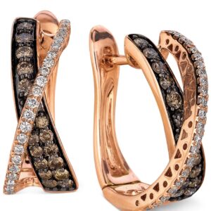 rose gold cognac diamond earrings (copy)