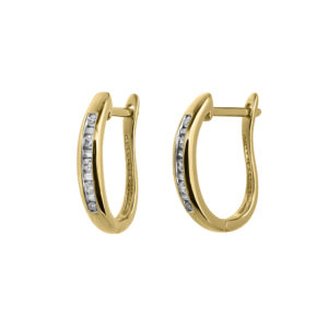 yellow gold diamond earrings