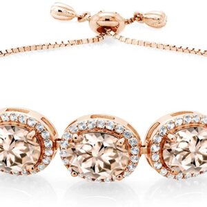 rose gold bracelet with morganite & diamonds