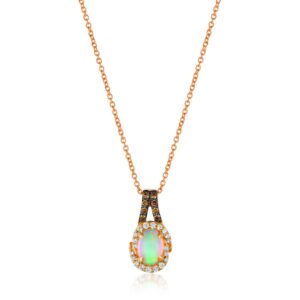 rose gold pendant with opals & diamonds (copy)