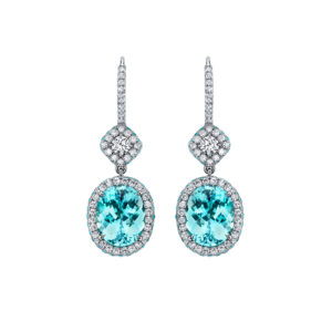 white gold earrings with paraiba tourmaline & diamonds (copy)