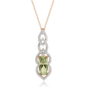 rose gold zultanite & diamond pendant